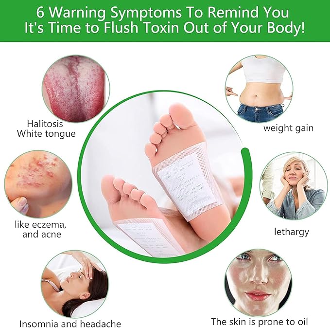 Deep Cleansing Foot Pads for Detox & Relaxation | Internal Toxin Removal, Pain Relief, Better Sleep & Circulation for Men & Women